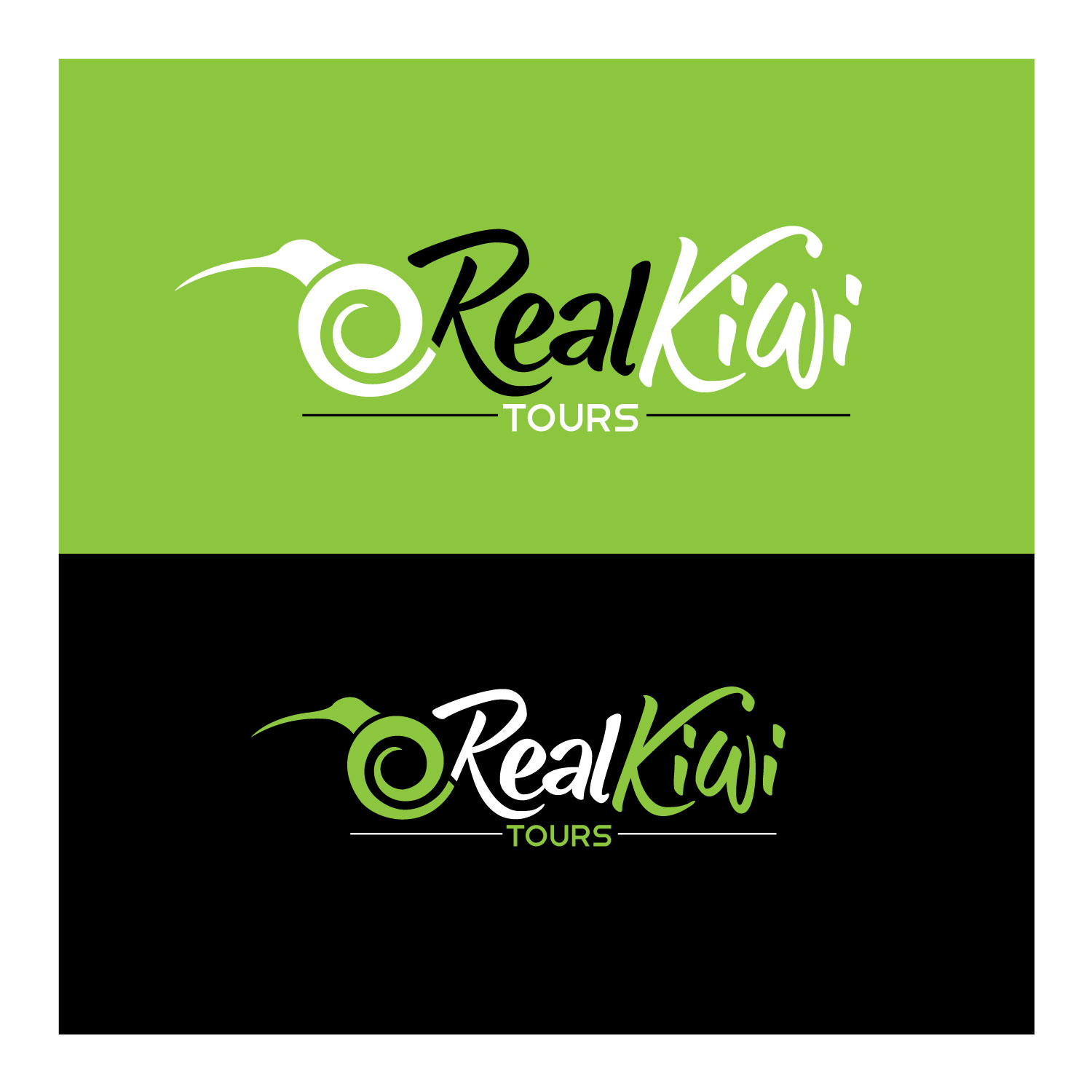 Logo Design by C1 Media for Real Kiwi Tours | Design #11447172