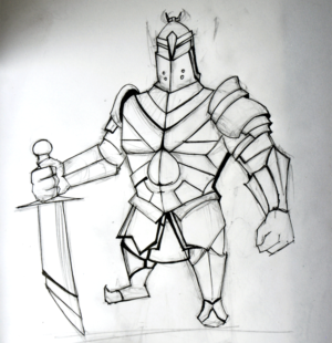Paint company needs a Knight mascot | Diseño de Mascota por Abbin Joseph Thomas