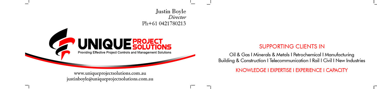 Business Card Design by Ajith Crowd for Unique Project Solutions | Design #2333851