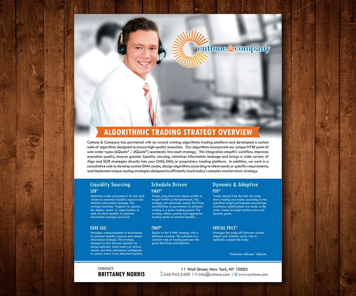 Flyer-Design von Designers Hub für Cuttone & Company | Design #11444369
