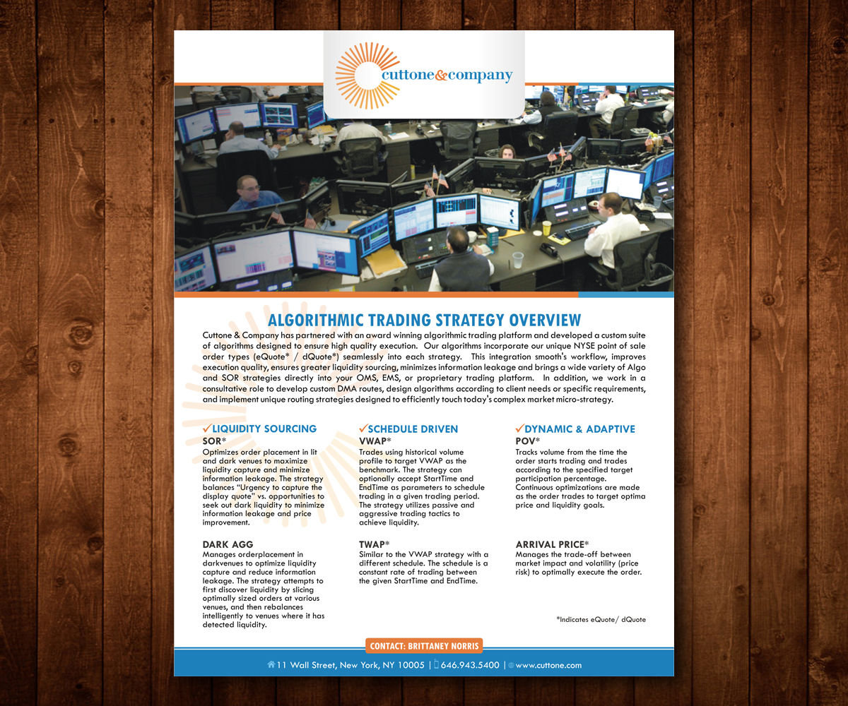 Flyer Design by Designers Hub for Cuttone & Company | Design #11473986