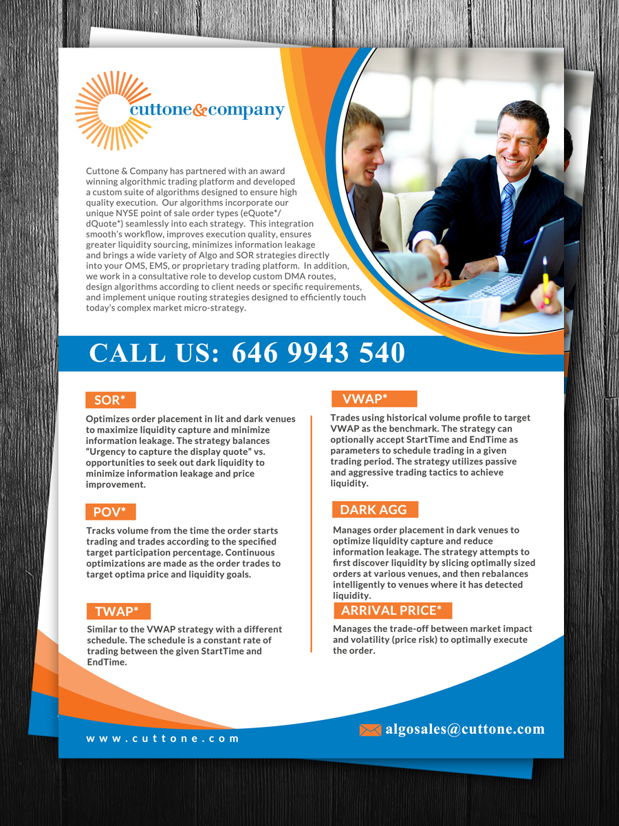 Flyer Design by creative.bugs for Cuttone & Company | Design #11422871