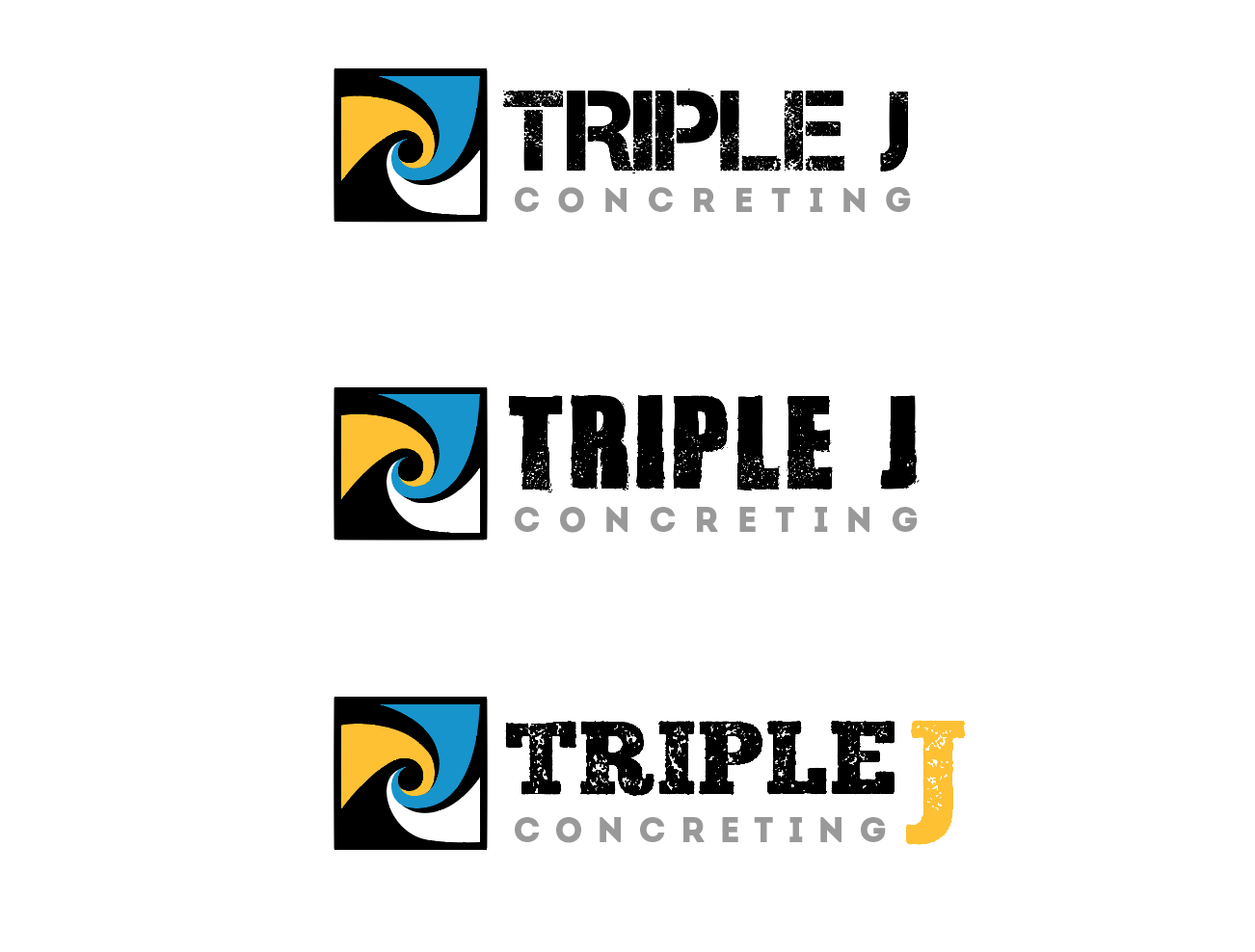 Logo Design by wonderland for Triple J Concreting | Design #11423679