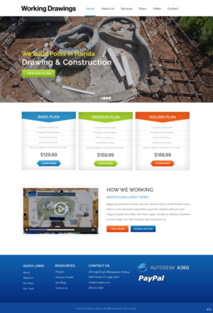 Web Design by pb for Working Drawings | Design: #11424194