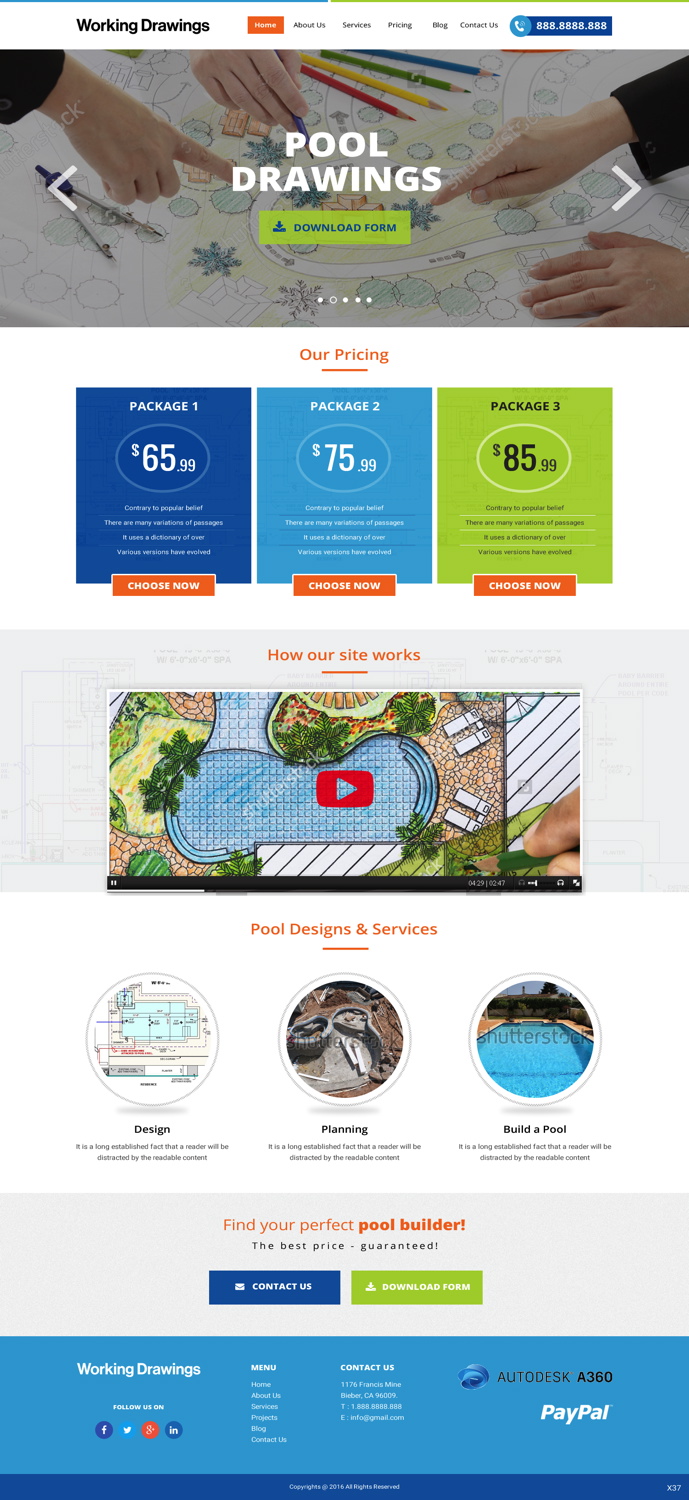 Web Design by pb for Working Drawings | Design #11424197