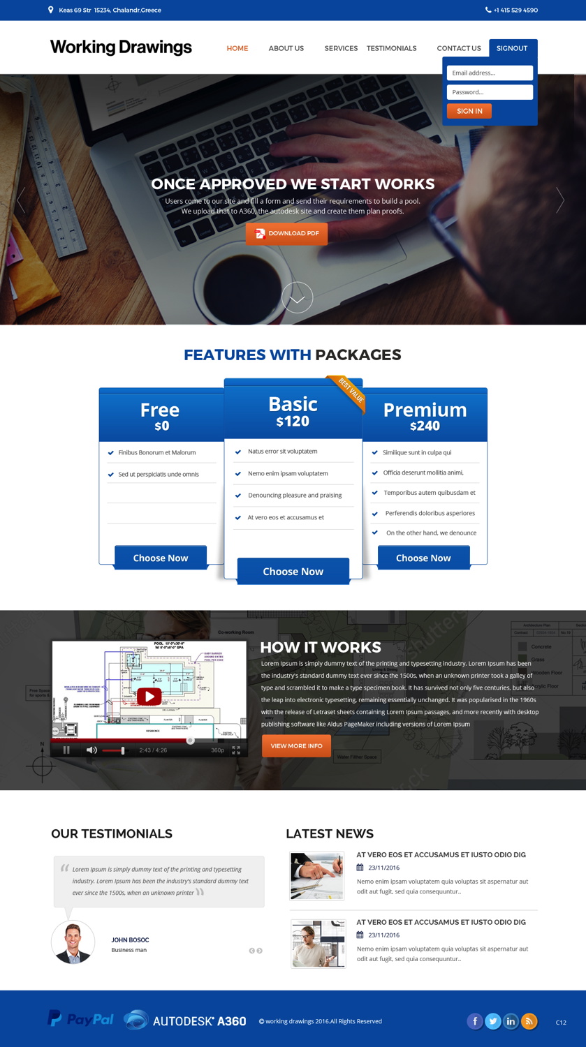 Web Design by pb for Working Drawings | Design #11424198