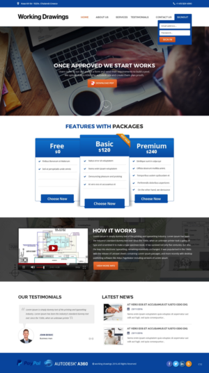 Web Design by pb for Working Drawings | Design: #11424198