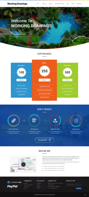 Web Design by pb for Working Drawings | Design: #11424199