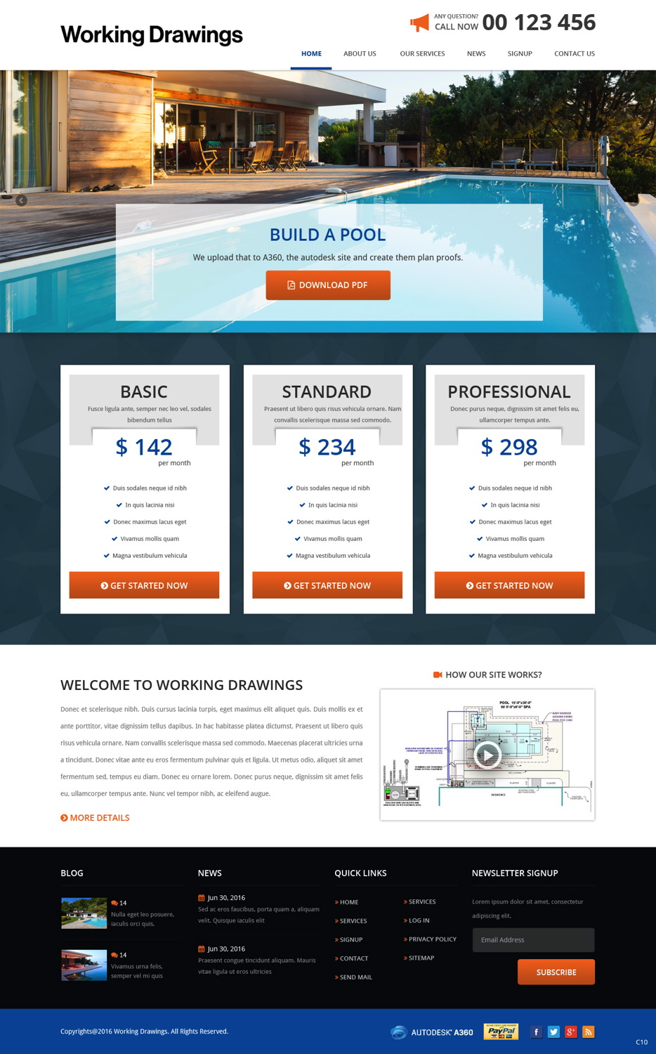Diseño Web por pb para Working Drawings | Diseño #11429733