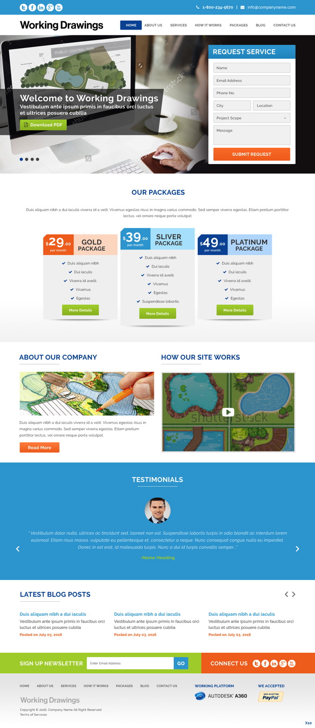 Web Design by pb for Working Drawings | Design #11429737