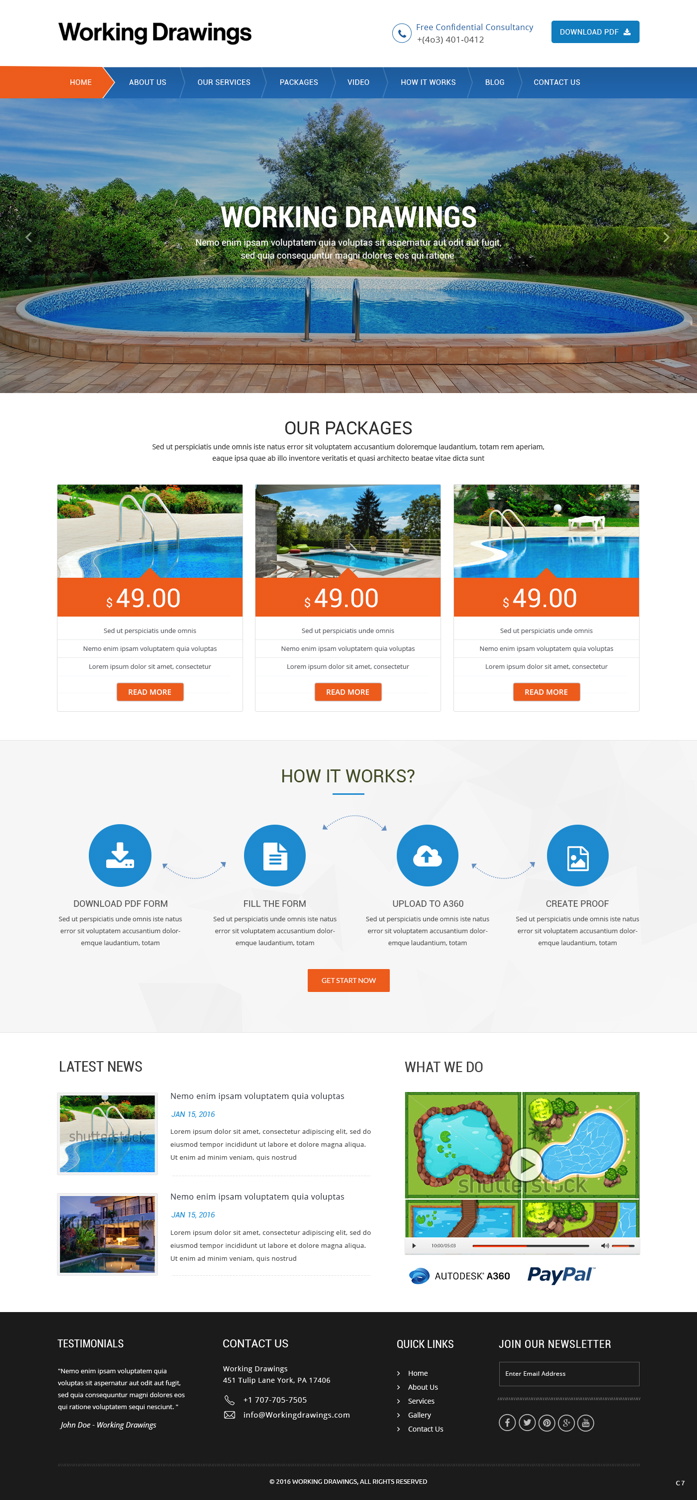 Web Design by pb for Working Drawings | Design #11443465