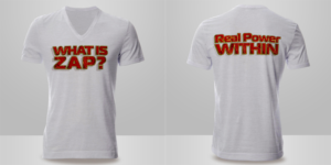 What is ZAP? Personal power campaign | T-shirt Design by Kero