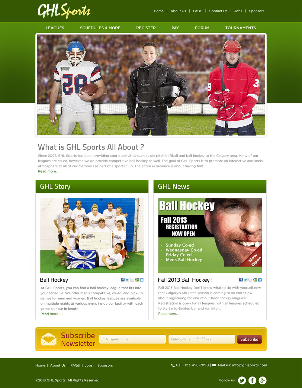 Web Design by Mayank Patel for GHL Sports Ltd | Design #2348589