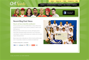 Web-Design von pb für GHL Sports Ltd | Design: #2433576