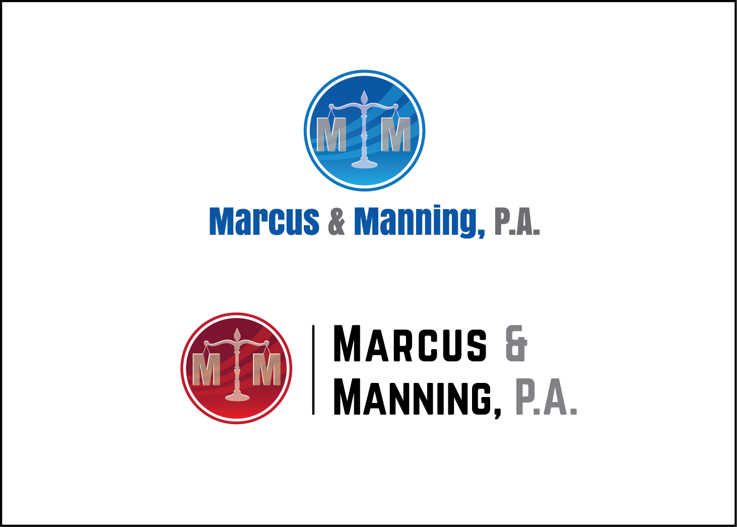 Logo Design by Boink for Marcus & Manning, P.A. | Design #11485055