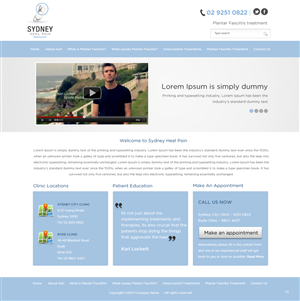 Diseño Wordpress por pb para sydney heel pain | Diseño: #2332134