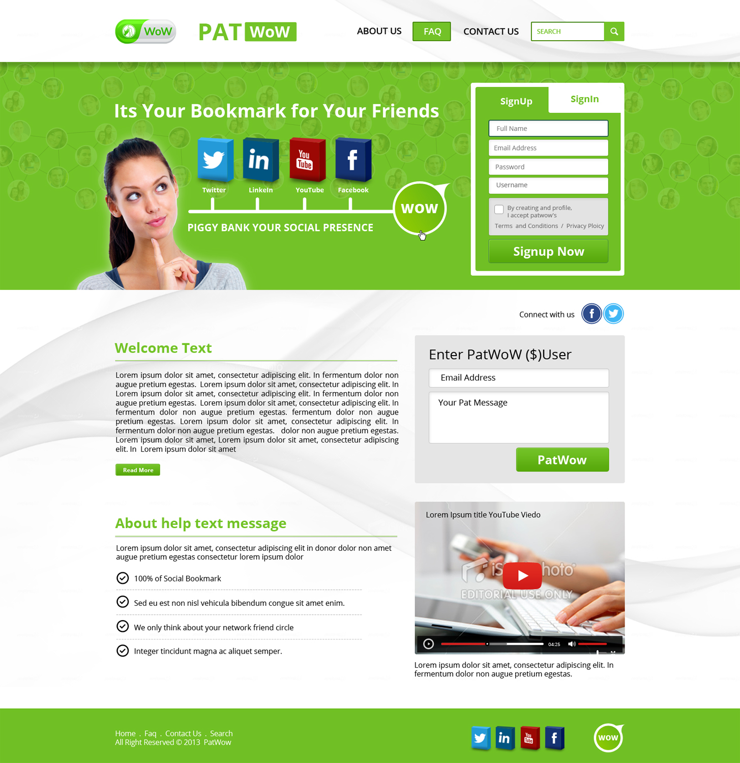 Web Design by AVROM for PatWoW | Design #2354368