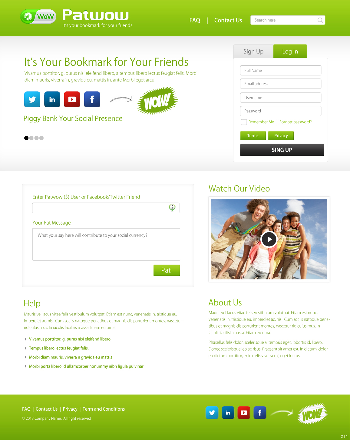 Web Design by pb for PatWoW | Design #2327992