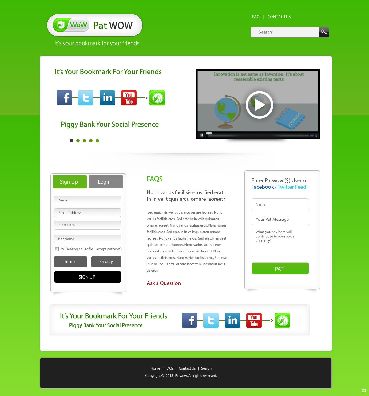 Web Design by pb for PatWoW | Design #2333848