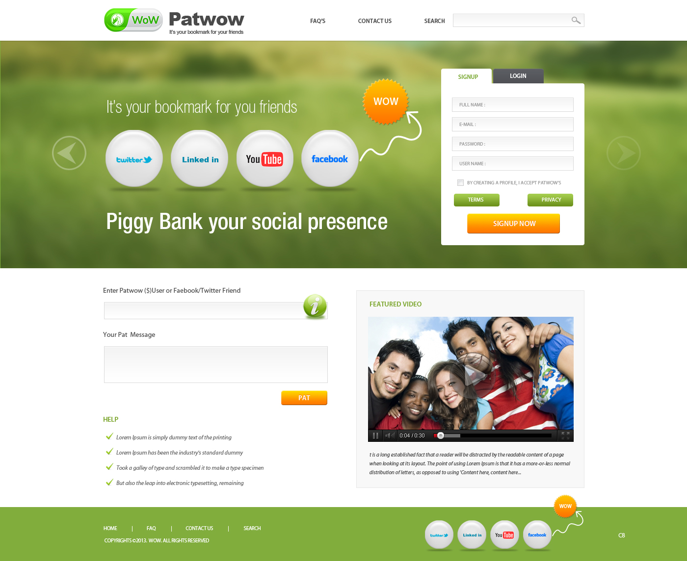 Web Design by pb for PatWoW | Design #2346149