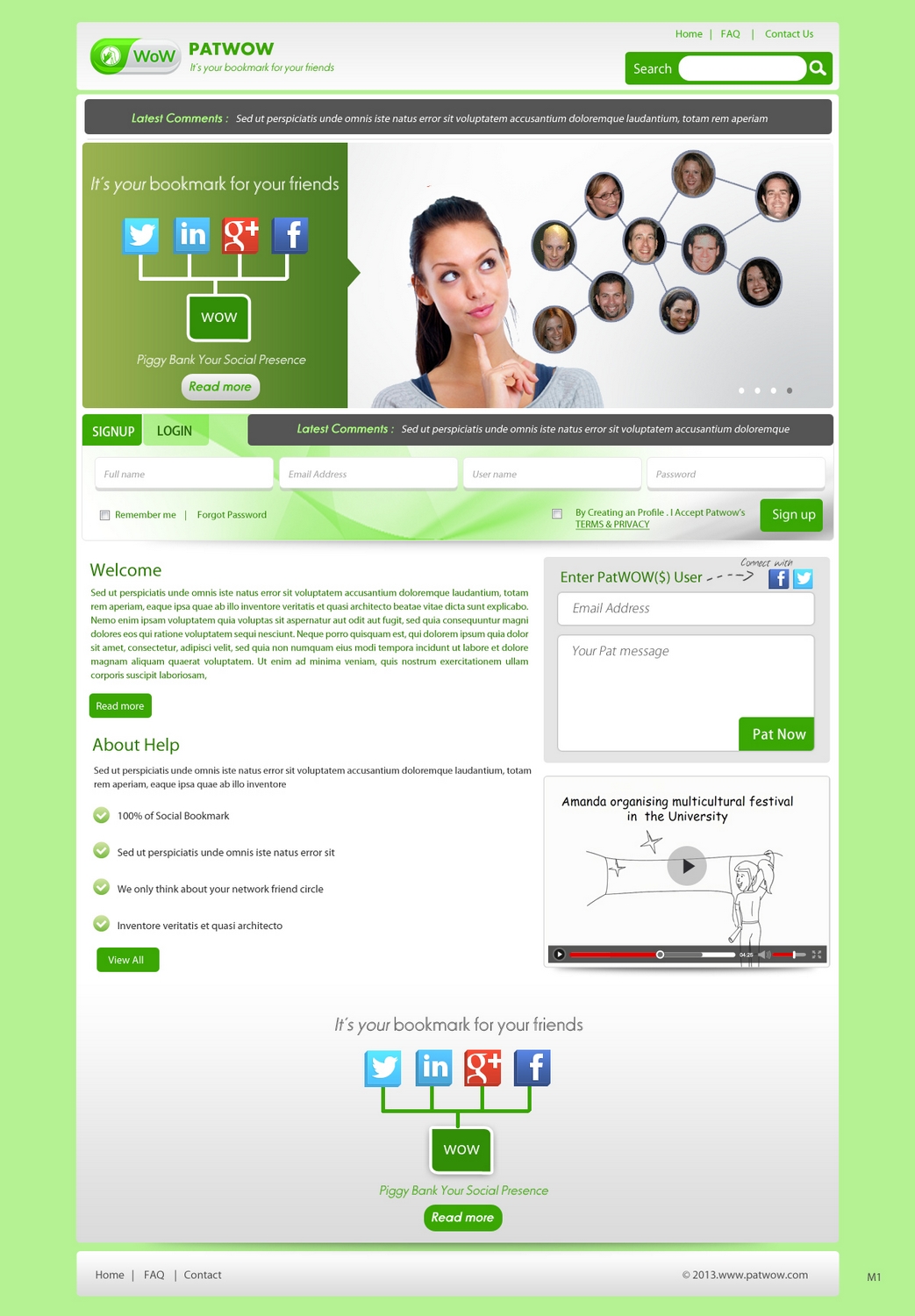 Web Design by pb for PatWoW | Design #2364355