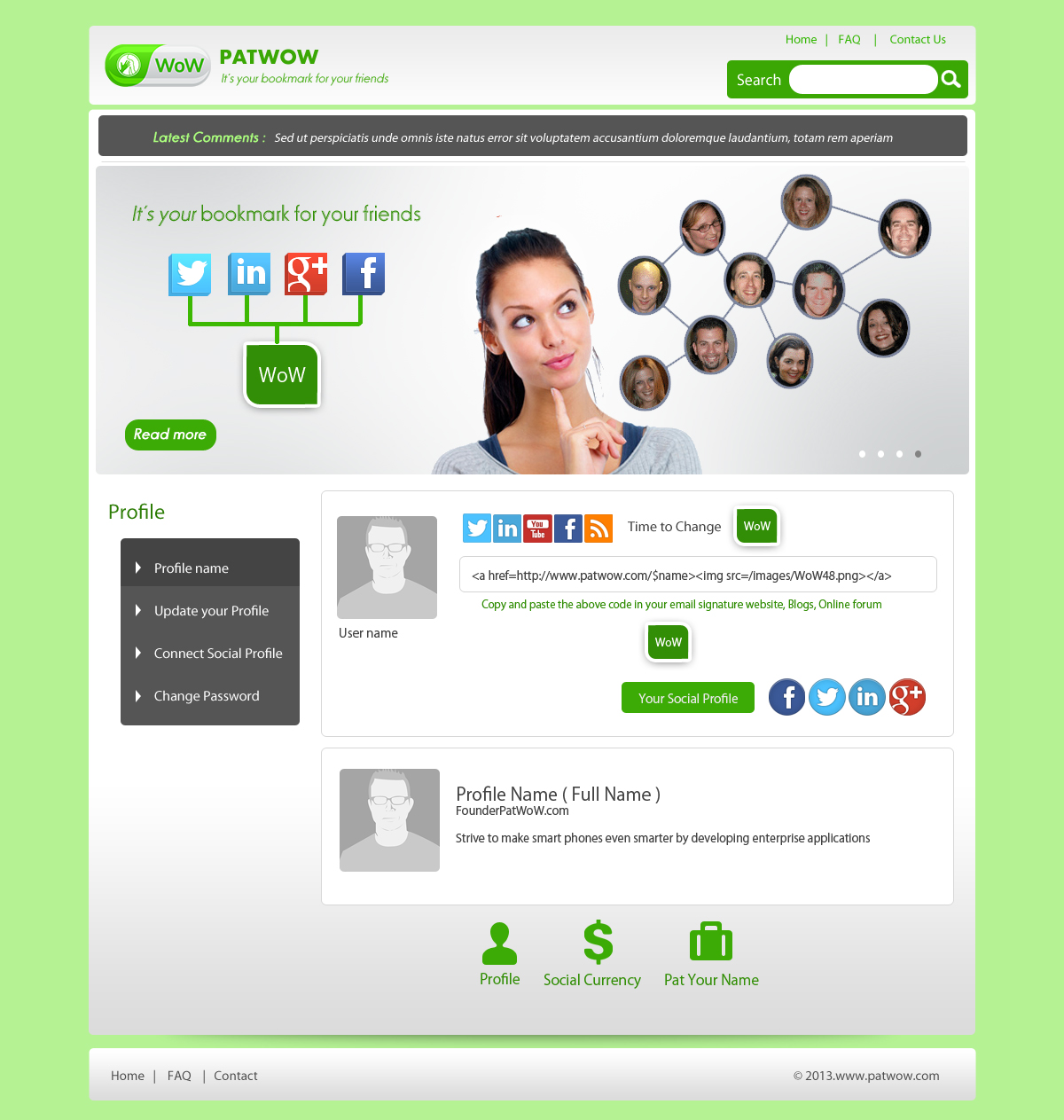Web Design by pb for PatWoW | Design #2412439