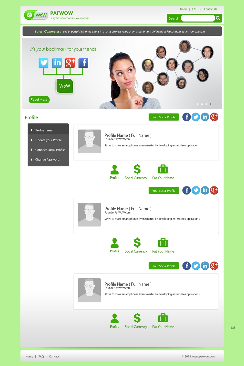 Web Design by pb for PatWoW | Design #2412444