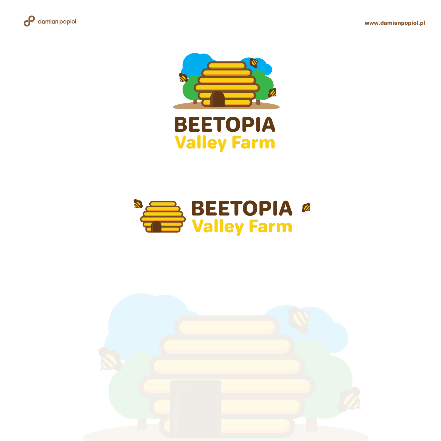 Logo Design by Damian Popiol for Beetopia Valley Farm | Design #11584544