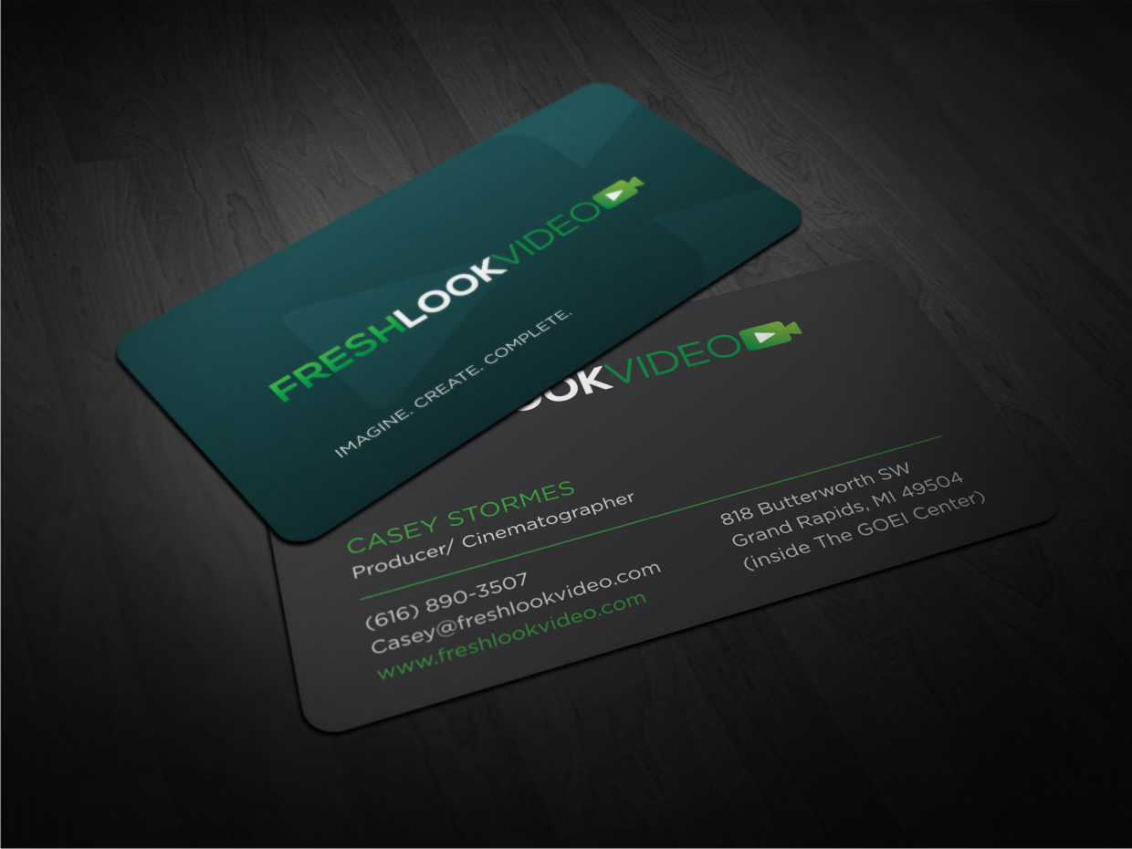Visitenkarten-Design von Atvento Graphics für Fresh Look Video | Design #2329437