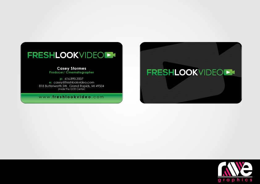 Diseño de Tarjeta de Presentación por Anna - Rave Graphics para Fresh Look Video | Diseño #2334318