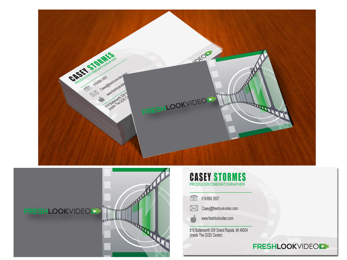 Business Card Design by Soula Vetter for Fresh Look Video | Design #2335053