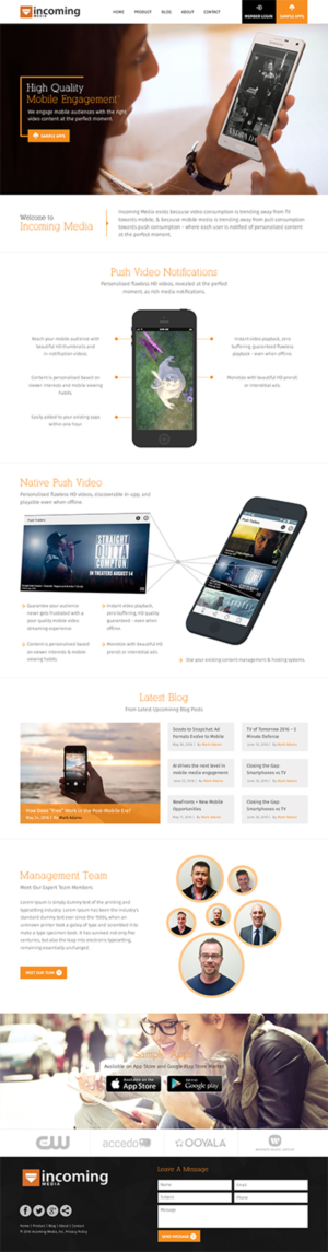 Web Design by RupalTechno for Incoming Media | Design: #11486828