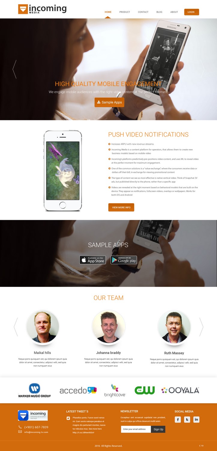 Web Design by pb for Incoming Media | Design #11462726