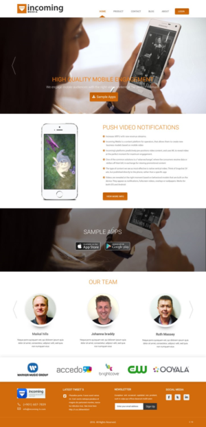 Web Design by pb for Incoming Media | Design: #11462726