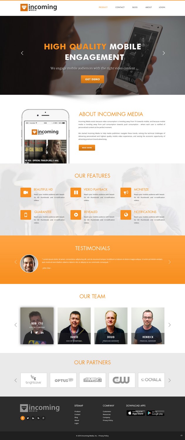 Web Design by pb for Incoming Media | Design #11462733
