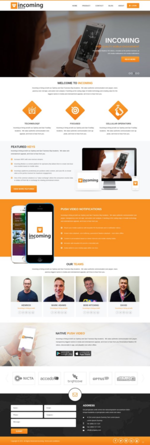 Web Design by pb for Incoming Media | Design: #11462734