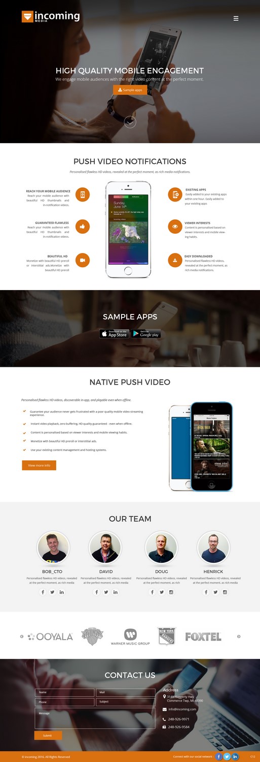 Web Design by pb for Incoming Media | Design #11473128