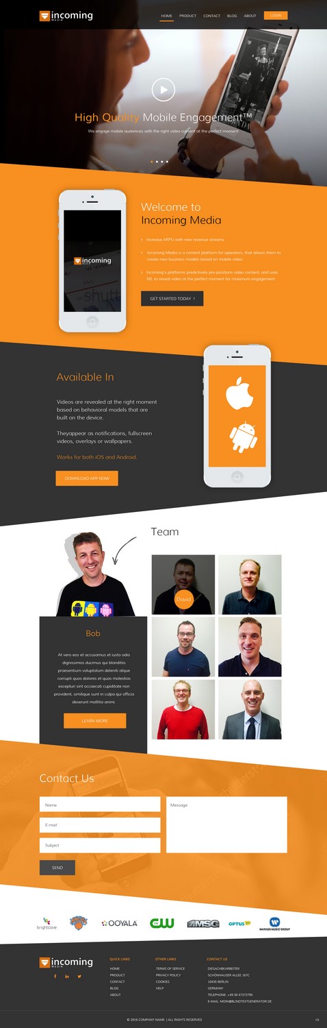 Web Design by pb for Incoming Media | Design #11473130