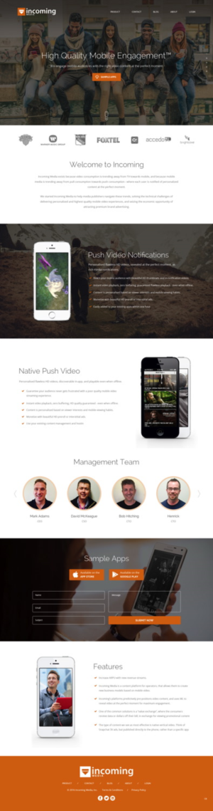 Web Design by pb for Incoming Media | Design: #11476183