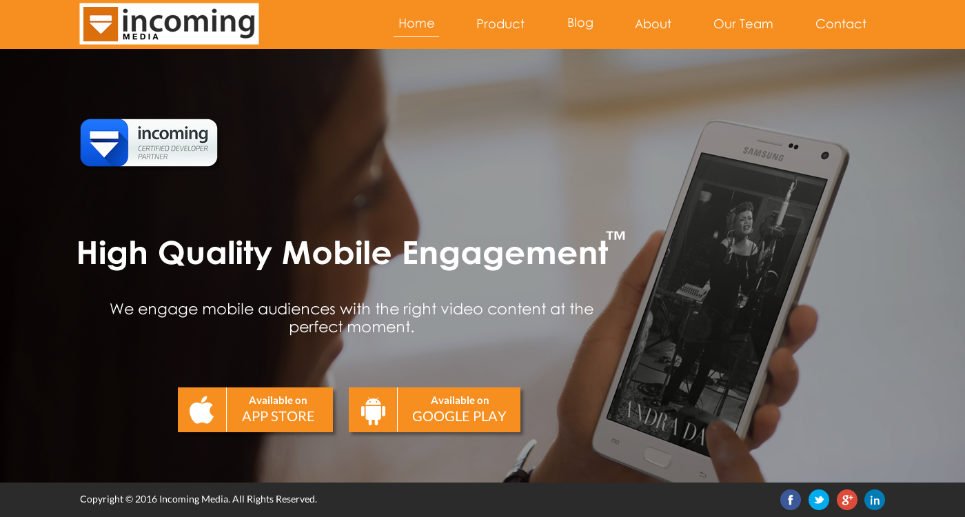 Web Design par Sbss pour Incoming Media | Design #11462361