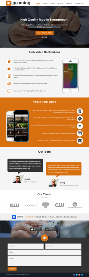 Web Design by Sbss for Incoming Media | Design: #11462363