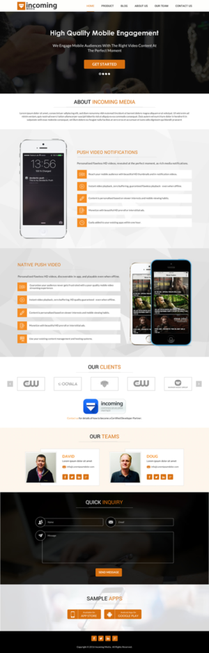 Web Design by Sbss for Incoming Media | Design: #11462540