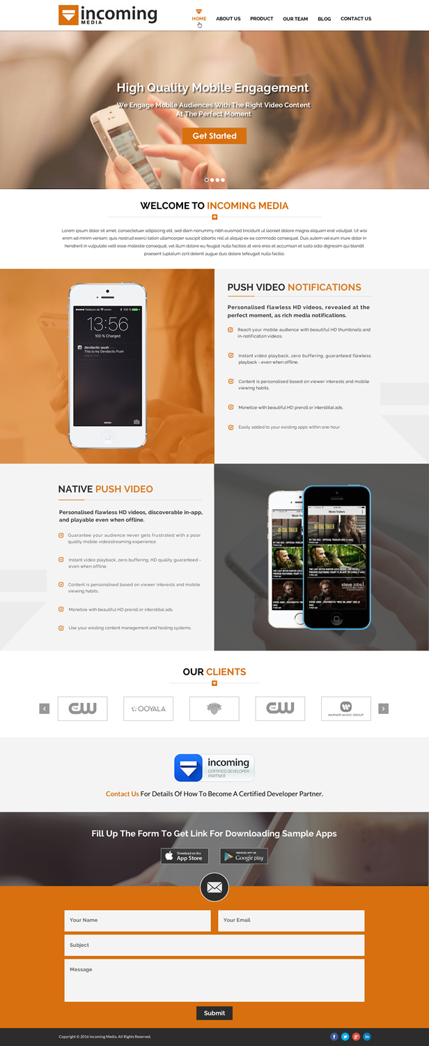 Web Design par Sbss pour Incoming Media | Design #11462550