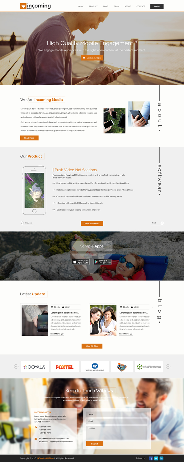 Web Design by Sbss for Incoming Media | Design #11464482