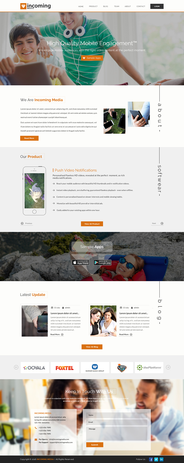 Web Design by Sbss for Incoming Media | Design #11464483