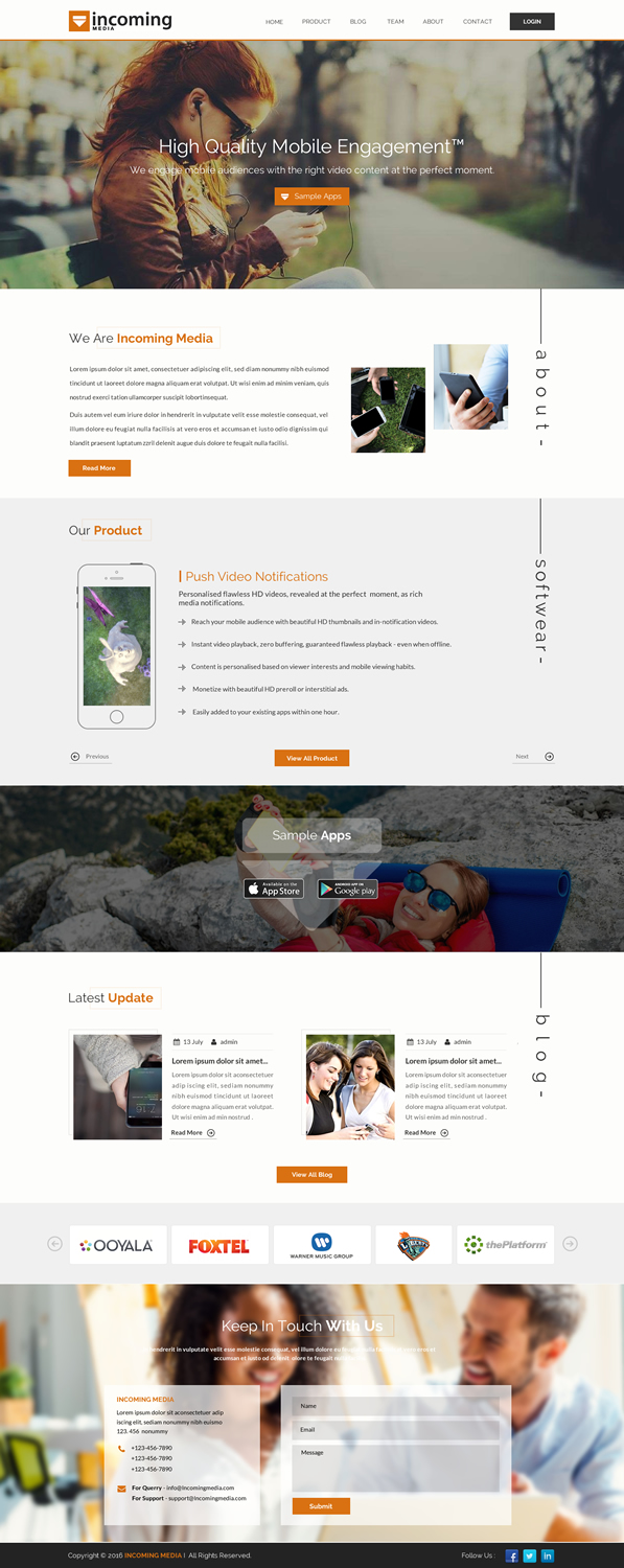 Web Design by Sbss for Incoming Media | Design #11464485