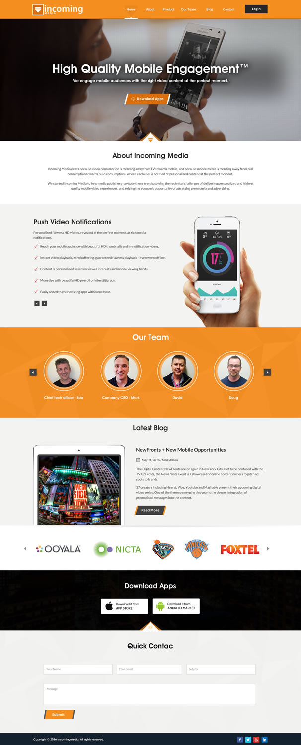 Web Design by Sbss for Incoming Media | Design #11464486