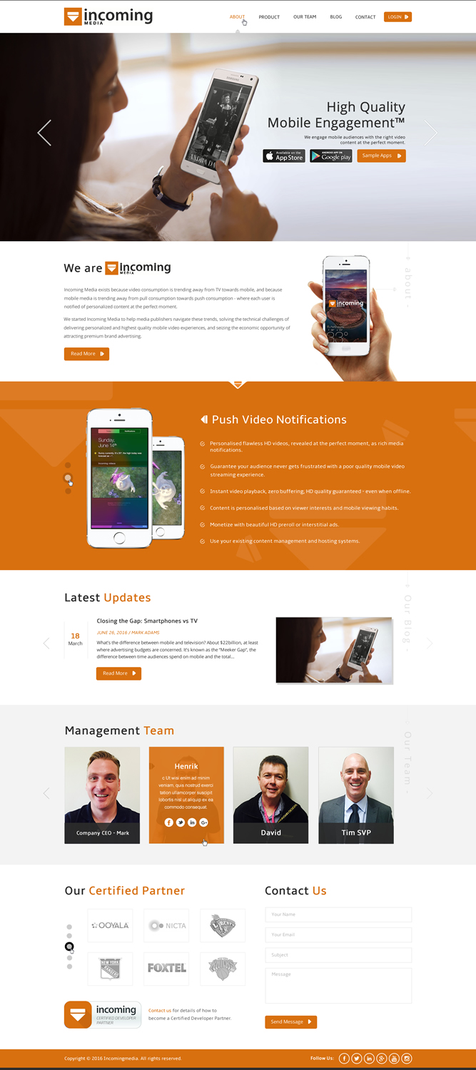 Web-Design von freyahiddenmind für Incoming Media | Design #11477663