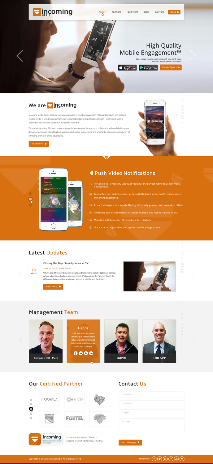 Web Design by freyahiddenmind for Incoming Media | Design #11477664