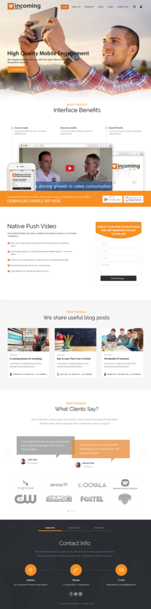 Web Design by Xclusive Designers for Incoming Media | Design #11468804